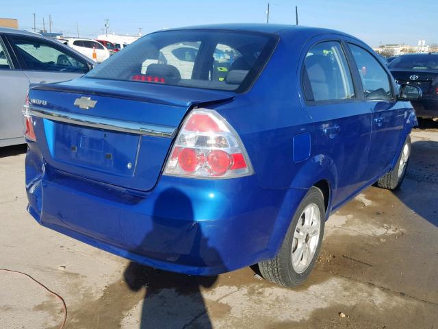 KL1TD5DE7BB132577 - 2011 CHEVROLET AVEO LS BLUE photo 4