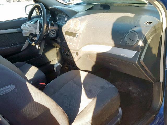 KL1TD5DE7BB132577 - 2011 CHEVROLET AVEO LS BLUE photo 5