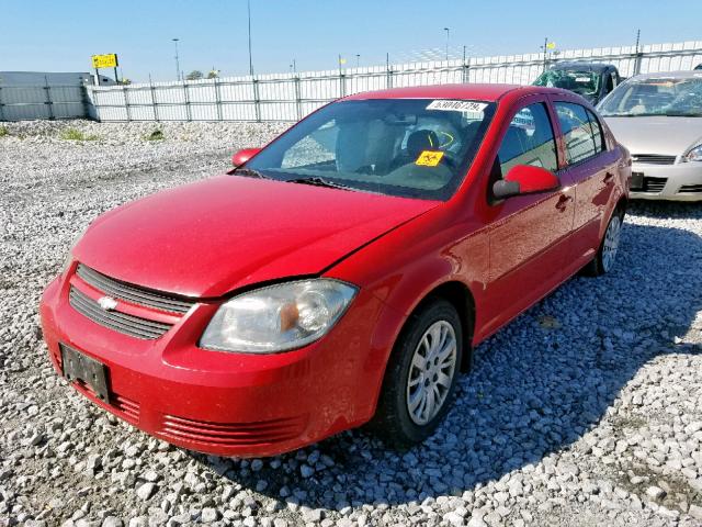 1G1AT58H897246939 - 2009 CHEVROLET COBALT LT RED photo 2