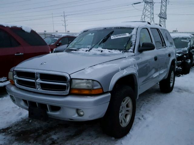 1B4HS48N82F212551 - 2002 DODGE DURANGO SL SILVER photo 2