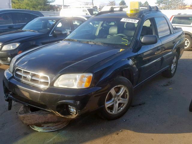 4S4BT62C566105838 - 2006 SUBARU BAJA SPORT BLACK photo 2