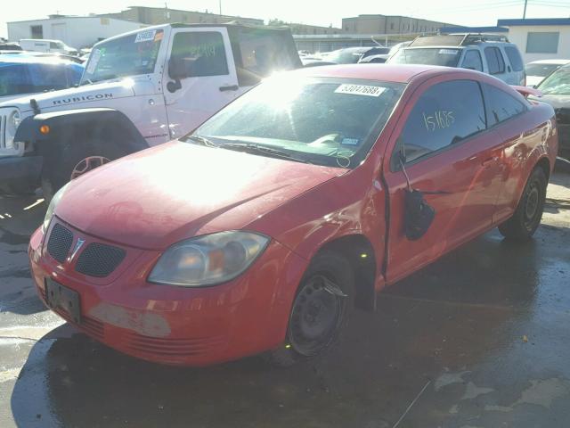 1G2AS18H697102572 - 2009 PONTIAC G5 RED photo 2