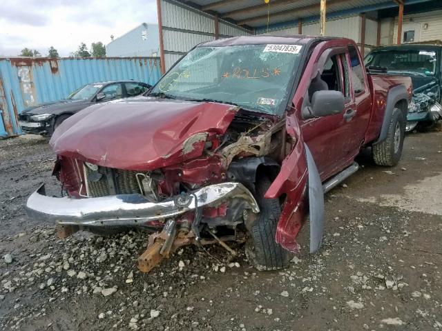 1GCDT19E378251488 - 2007 CHEVROLET COLORADO MAROON photo 2