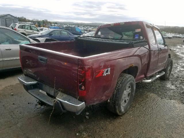 1GCDT19E378251488 - 2007 CHEVROLET COLORADO MAROON photo 4