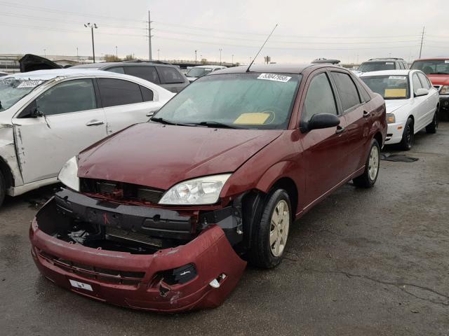 1FAFP34N37W355691 - 2007 FORD FOCUS ZX4 BURGUNDY photo 2