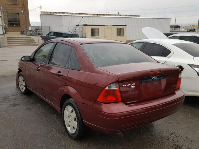 1FAFP34N37W355691 - 2007 FORD FOCUS ZX4 BURGUNDY photo 3