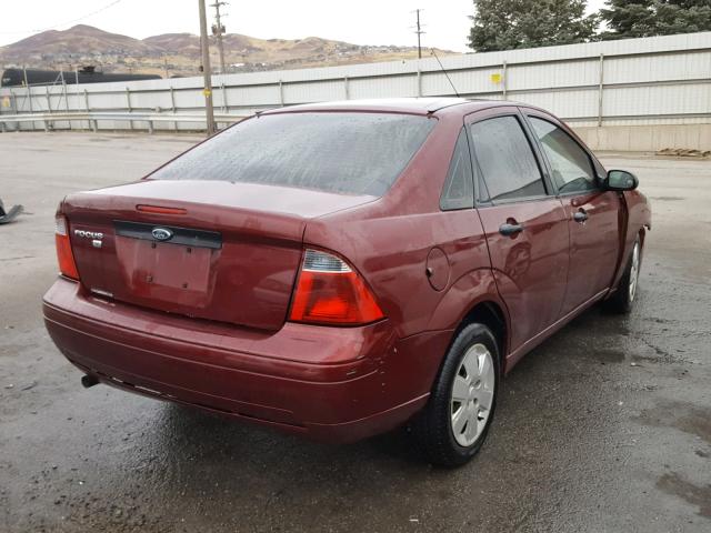 1FAFP34N37W355691 - 2007 FORD FOCUS ZX4 BURGUNDY photo 4