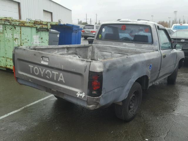 4TARN81P2PZ141883 - 1993 TOYOTA PICKUP 1/2 GRAY photo 4