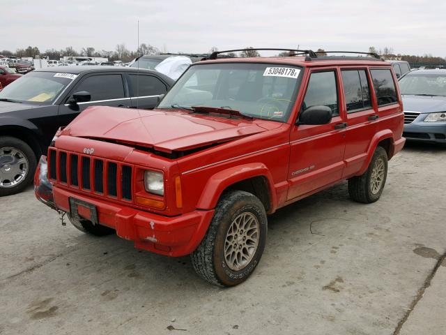 1J4FJ78SXWL194186 - 1998 JEEP CHEROKEE L RED photo 2