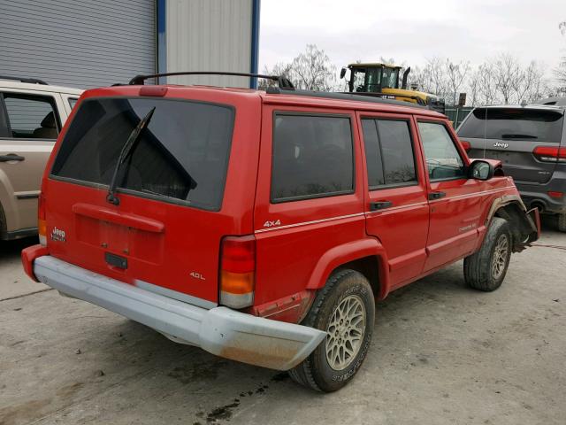 1J4FJ78SXWL194186 - 1998 JEEP CHEROKEE L RED photo 4