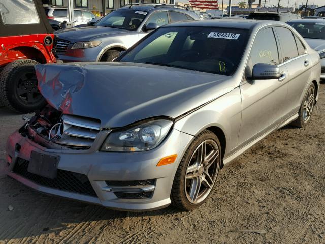 WDDGF4HB1DA859257 - 2013 MERCEDES-BENZ C 250 SILVER photo 2