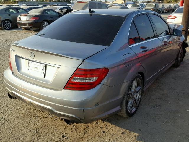 WDDGF4HB1DA859257 - 2013 MERCEDES-BENZ C 250 SILVER photo 4