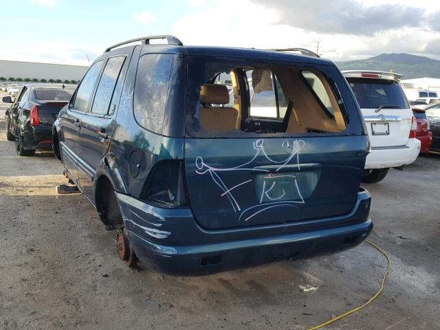 4JGAB54E9XA051661 - 1999 MERCEDES-BENZ ML 320 GREEN photo 3