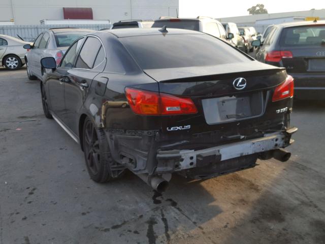 JTHBE262672009748 - 2007 LEXUS IS 350 BLACK photo 3