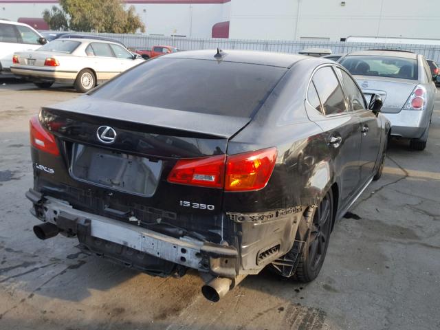 JTHBE262672009748 - 2007 LEXUS IS 350 BLACK photo 4