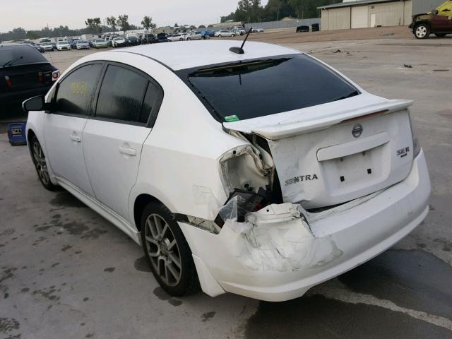 3N1CB61E67L695847 - 2007 NISSAN SENTRA SE- WHITE photo 3