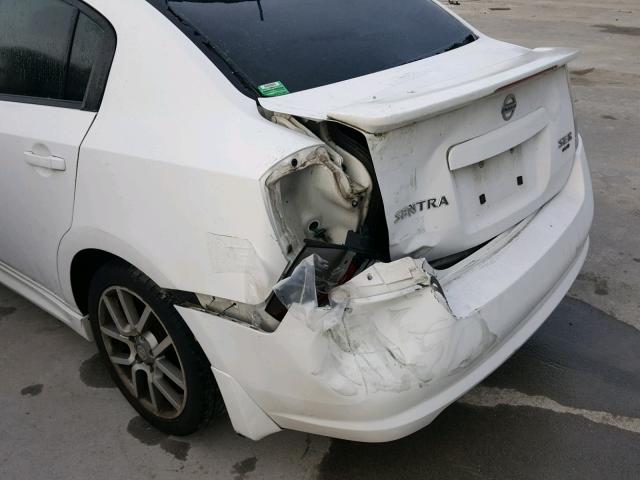 3N1CB61E67L695847 - 2007 NISSAN SENTRA SE- WHITE photo 9