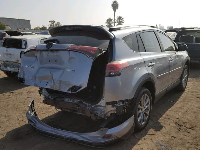 2T3YFREV5JW471617 - 2018 TOYOTA RAV4 LIMIT SILVER photo 4