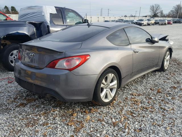 KMHHU6KH5AU039654 - 2010 HYUNDAI GENESIS CO GRAY photo 4