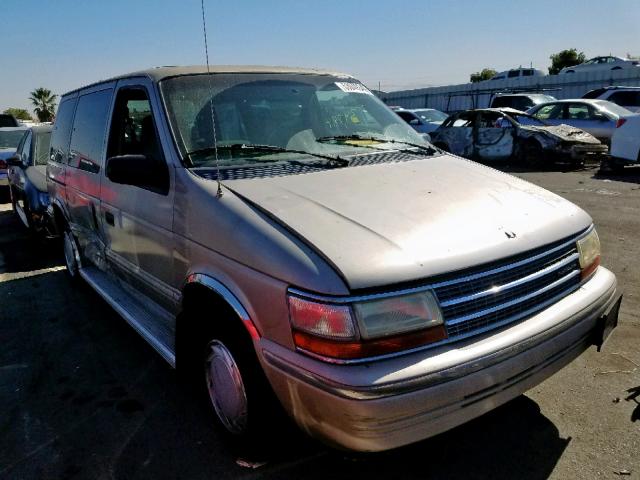 2P4GH2530NR586407 - 1992 PLYMOUTH VOYAGER BEIGE photo 1