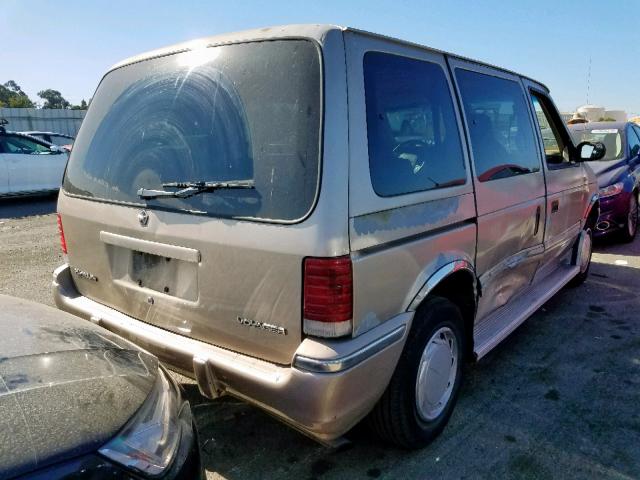 2P4GH2530NR586407 - 1992 PLYMOUTH VOYAGER BEIGE photo 4