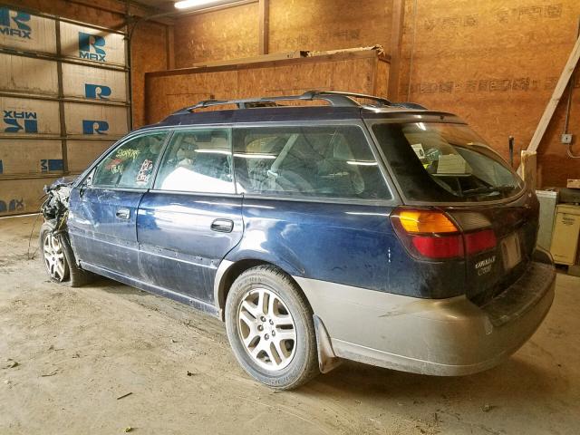 4S3BH675147638566 - 2004 SUBARU LEGACY OUT BLUE photo 3