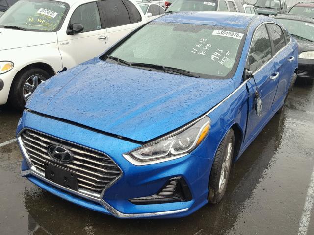 5NPE34AF4JH671943 - 2018 HYUNDAI SONATA SPO BLUE photo 2