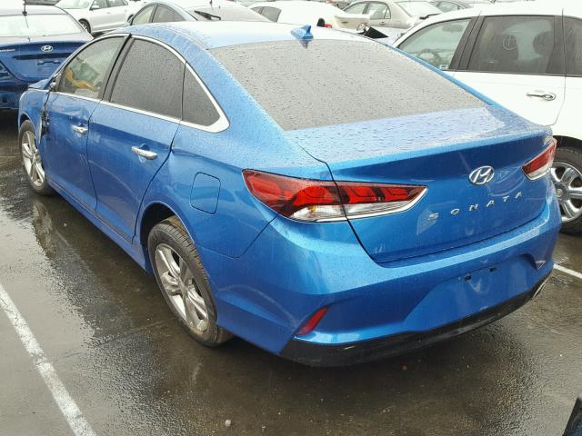 5NPE34AF4JH671943 - 2018 HYUNDAI SONATA SPO BLUE photo 3