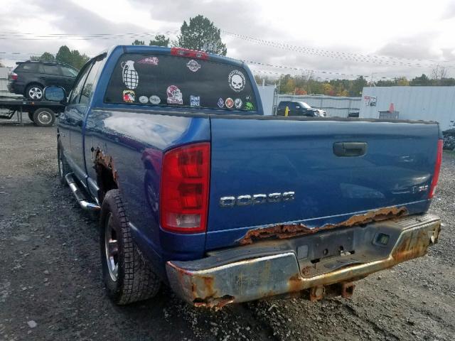 1D7HA18NX3S347775 - 2003 DODGE RAM 1500 S BLUE photo 3