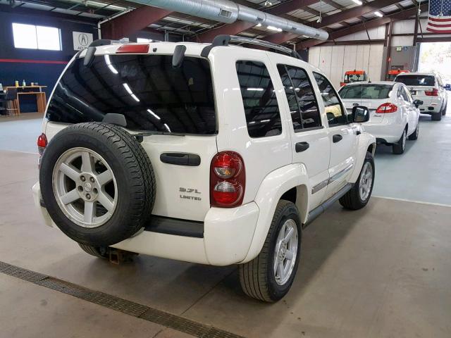 1J4GL58K47W708195 - 2007 JEEP LIBERTY LI WHITE photo 4