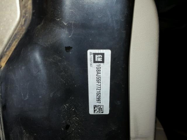 1G8AJ55F77Z152997 - 2007 SATURN ION LEVEL GOLD photo 10