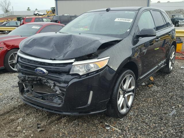 2FMDK3AK2DBB73404 - 2013 FORD EDGE SPORT BLACK photo 2