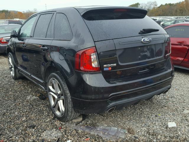 2FMDK3AK2DBB73404 - 2013 FORD EDGE SPORT BLACK photo 3