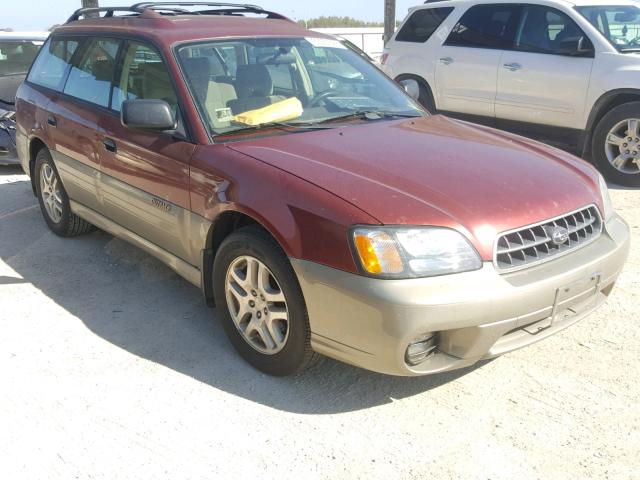 4S3BH675337634212 - 2003 SUBARU LEGACY OUT MAROON photo 1