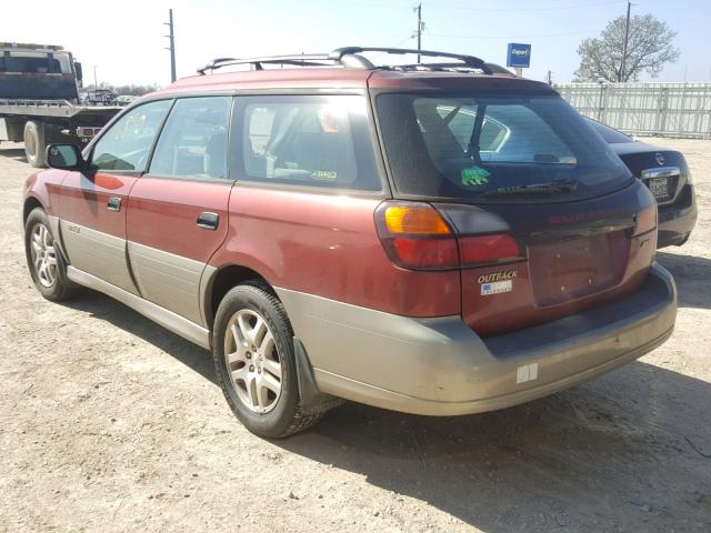 4S3BH675337634212 - 2003 SUBARU LEGACY OUT MAROON photo 3