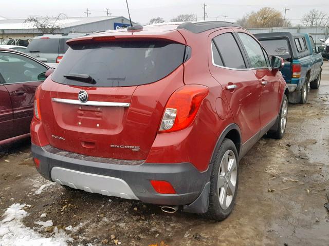 KL4CJESB1GB674463 - 2016 BUICK ENCORE RED photo 4