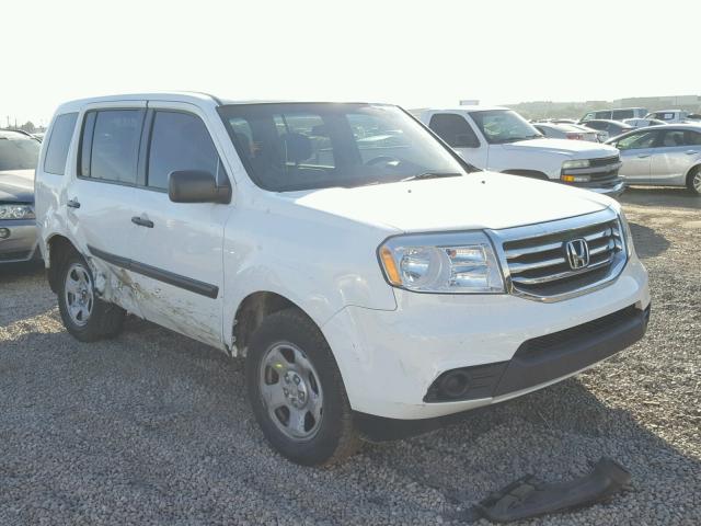 5FNYF3H20FB032398 - 2015 HONDA PILOT LX WHITE photo 1