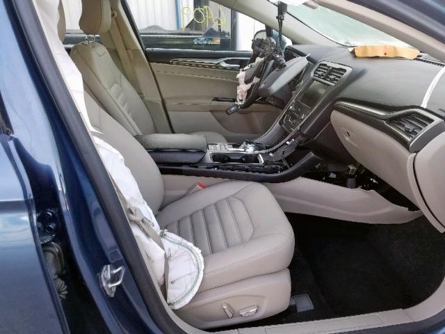 3FA6P0CD6KR213533 - 2019 FORD FUSION SEL BLUE photo 5