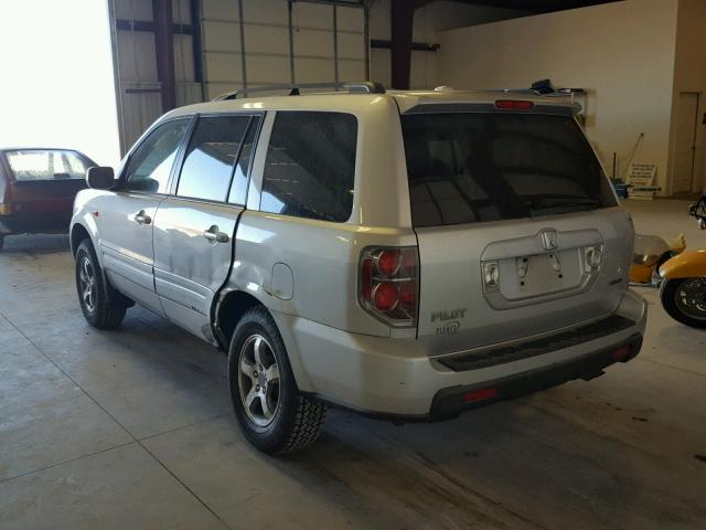 5FNYF18368B026931 - 2008 HONDA PILOT SE SILVER photo 3