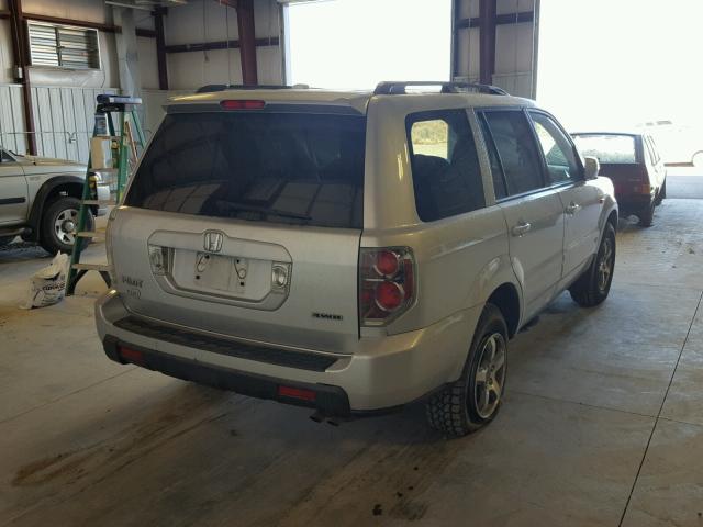 5FNYF18368B026931 - 2008 HONDA PILOT SE SILVER photo 4