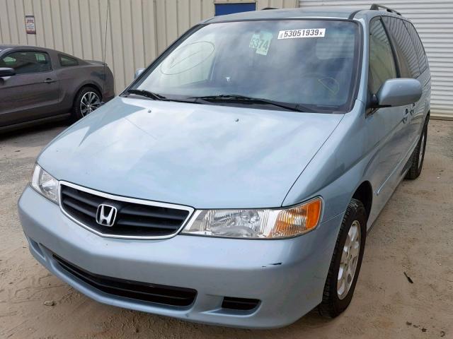 5FNRL18684B052805 - 2004 HONDA ODYSSEY EX TEAL photo 2