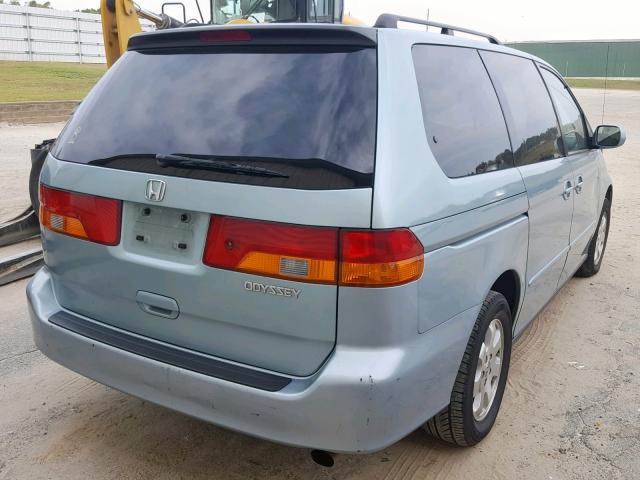 5FNRL18684B052805 - 2004 HONDA ODYSSEY EX TEAL photo 4