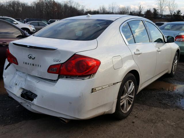 JN1CV6AR4DM355477 - 2013 INFINITI G37 WHITE photo 4