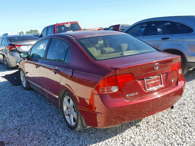 1HGFA16828L065079 - 2008 HONDA CIVIC BURGUNDY photo 3