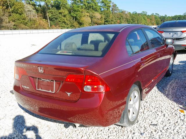 1HGFA16828L065079 - 2008 HONDA CIVIC BURGUNDY photo 4