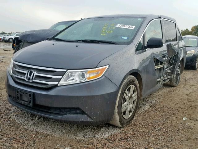 5FNRL5H21DB042220 - 2013 HONDA ODYSSEY LX GRAY photo 2