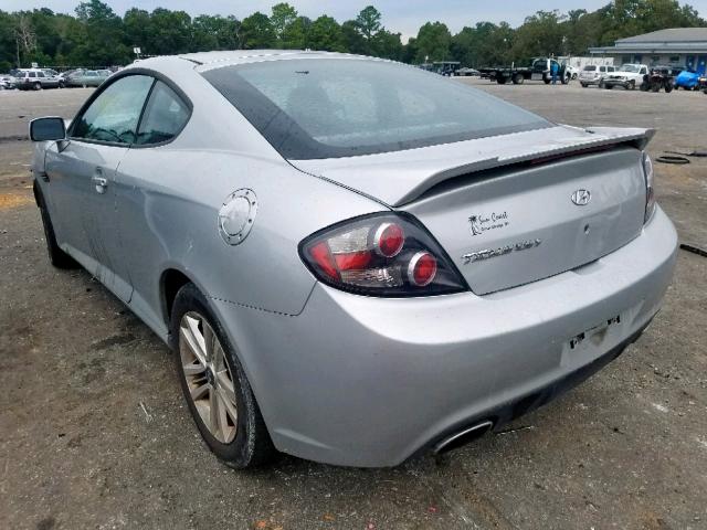 KMHHM66D87U251965 - 2007 HYUNDAI TIBURON GS SILVER photo 3