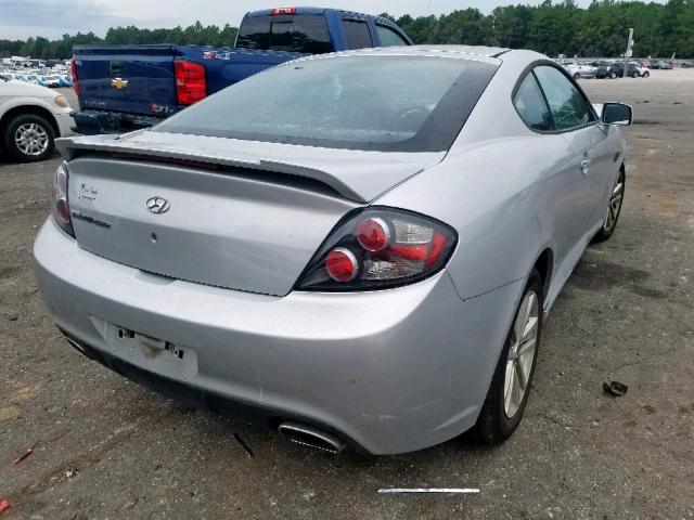 KMHHM66D87U251965 - 2007 HYUNDAI TIBURON GS SILVER photo 4