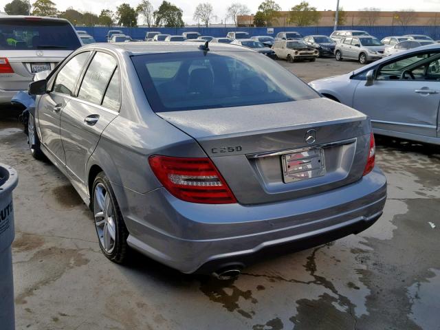 WDDGF4HB6DR295252 - 2013 MERCEDES-BENZ C 250 GRAY photo 3