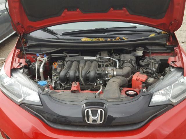 3HGGK5H59FM772025 - 2015 HONDA FIT LX RED photo 7